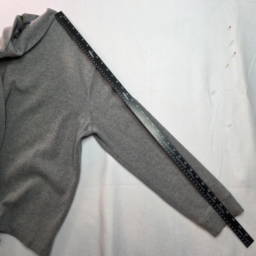 Polo Ralph Lauren Mens XL Gray Quarter Zip Pullover Sweater Heathered‎ Cotton